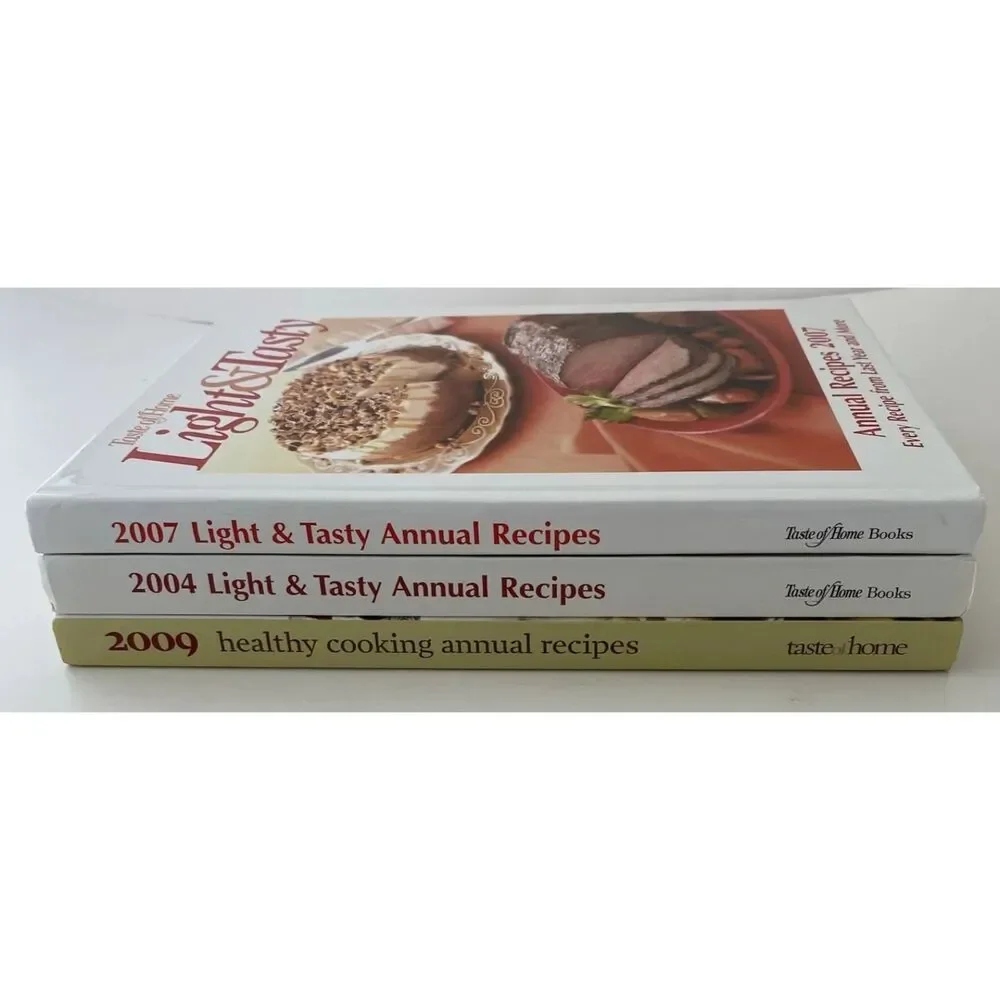 Taste of Home's Light & Tasty 2004-2007 & Healthy Cooking 2009 - Lot of 3-HC
